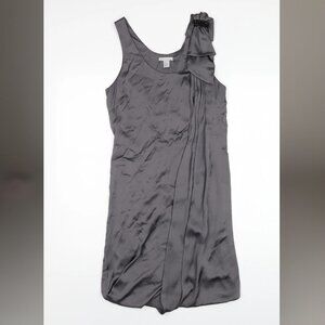 H&M Womens Grey Polyester Tank Dress Size 10 Scoop Neck Pullover